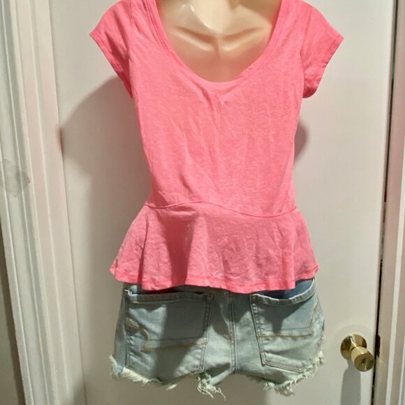 Abercrombie & Fitch Y2K 90s Boho Cottagecore Fairy Preppy Peplum Top Blouse S - Picture 5 of 8